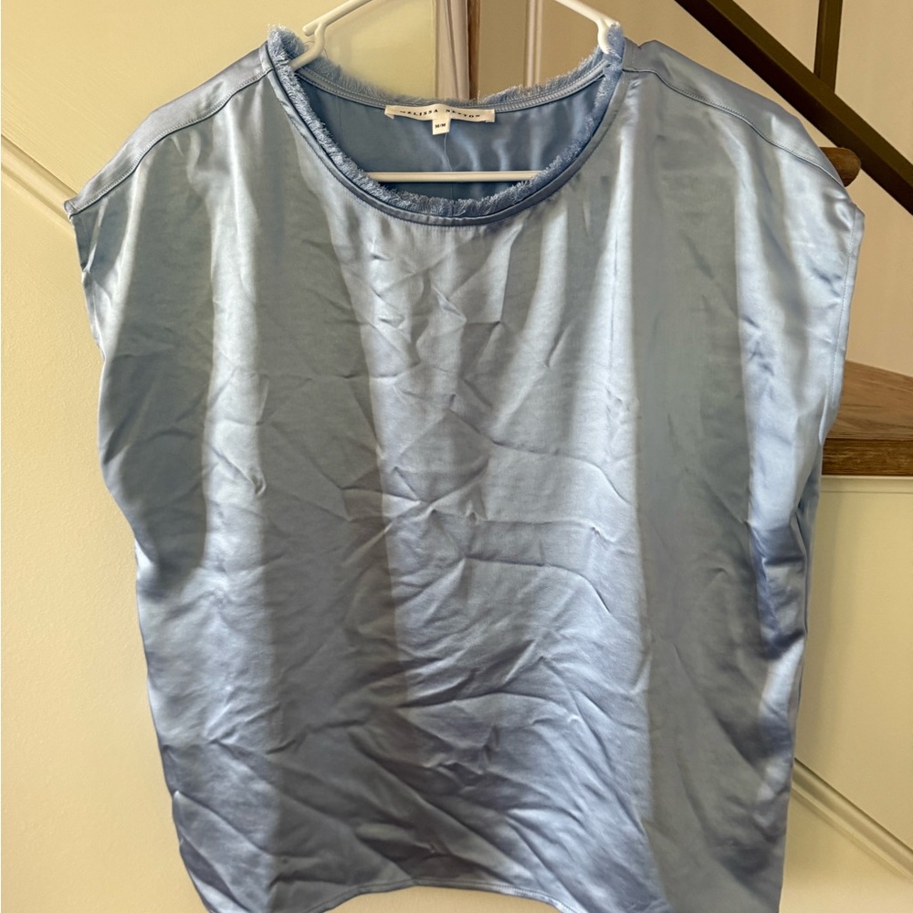 MELISSA NEPTON Light Blue Satin Blouse